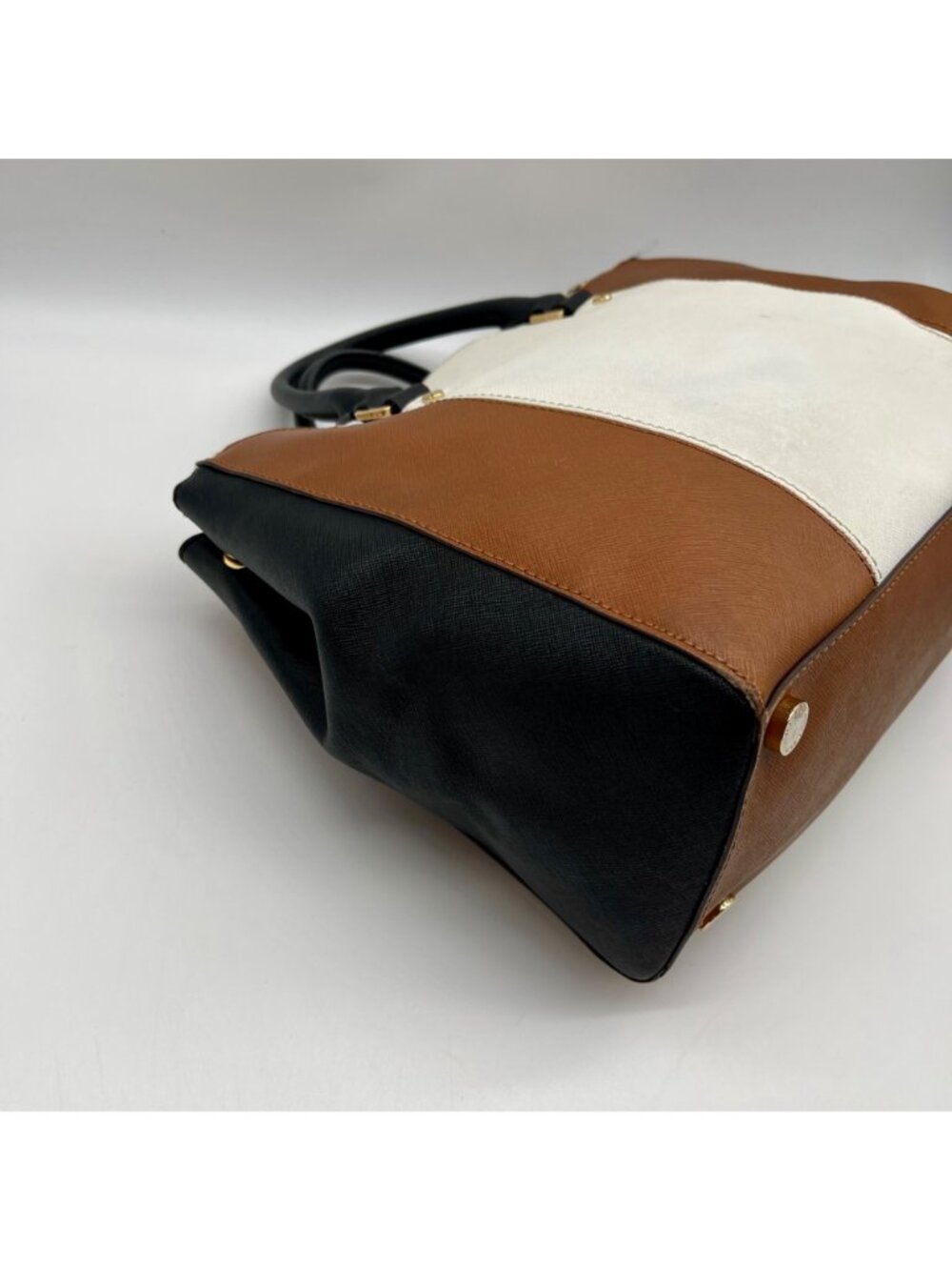 Michael Kors Large Leather Tri-Color Sutton Tote Bag - Picture 9 of 10